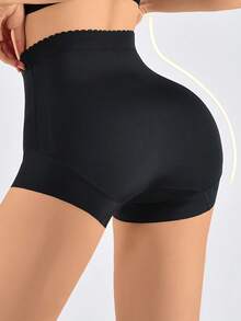 Hög midja bantande spets sömlösa formande trosor för kvinnor - Svart - Visa 2