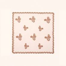 1pc Embroidered Bandana Scarf For Women - Fashion Square Scarf For Dress & Hair, Brown - màu nâu - Xem 5