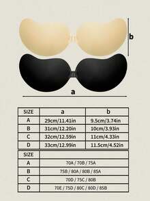 2/1pc Invisible Strapless Adhesive Bra: Sexy Silicone Breast Petals, Suitable For Camisole Dresses, Wedding Gowns. Enhances Cleavage And Provides Fuller Bust Appearance. Invisible Mango Cup Bra Inserts - Multicolor - View 3