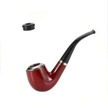 1pc Durable Retro Gentleman's Tobacco Pipe, Handmade With Filter Tip, Adjustable Ring, And Removable Mouthpiece, Reusable And Easy To Clean Compact Smoking Pipe - Great Gift For Valentine's Day, Father's Day, Birthday! - A - 查看 4