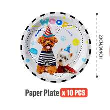 Bộ đồ ăn dùng một lần 25 món chủ đề cún con dễ thương, bao gồm đĩa, khăn ăn, cốc, thích hợp cho sinh nhật, đám cưới, tiệc tùng, dã ngoại gia đình. - Nhiều màu - Xem 12