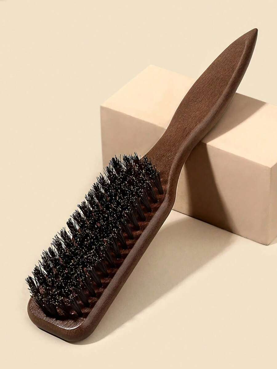 1支男女通用发梳/胡须刷，无香型专业美发造型梳，渐变梳和理发清洁刷，顺滑的梳理工具，厚/薄发适用，适合国庆节、浴室、头皮按摩、返校、旅行和假期、日常生活、情人节等场合。 - 黑色-1pc - 查看 1