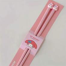 Sanrio 1/Pair Hello Kitty Cinnamon Roll Melody Chopsticks, New Single Set One Person One Chopstick Dish, Melody Split Anti Slip Couple Cartoon High Appearance, Suitable For Family Travel And Catering, Kitchen, Restaurant, Birthday, Wedding, Valentine's Day, New Year Gifts - Multicolor - View 11