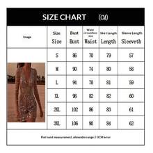 2026 Sexy Deep V Sheer Sequin Bodycon Dress Long Sleeve Evening Gown Women's Spring Fashion - 綠色 - 查看 4