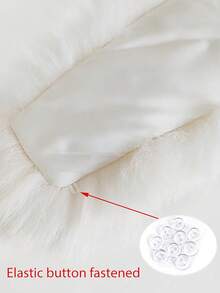 3pc  Fabric    Elegant    None    Fur Collar And Cuffs  Autumn And Winter - trắng - Xem 5