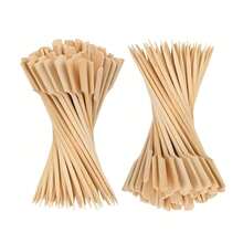 Extra Long & Thick Bamboo Skewers, Bamboo, Anti-Mold Treatment | Suitable For BBQ, Kebabs, Candy Apples, Takoyaki | Great For Valentine's Day, Easter, Back To School, Mother's Day, Birthday, Wedding And Other Occasions - B - View 1