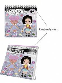 时尚启蒙化妆涂色贴纸玩具，可爱创意化妆贴纸涂色书，适合3-8岁儿童。学习化妆技巧，培养审美意识，享受DIY化妆的乐趣！可以锻炼孩子的探索能力、创造力和对时尚设计的兴趣。便携式旅行涂色贴纸玩具，适合作为女孩的生日礼物和圣诞礼物。