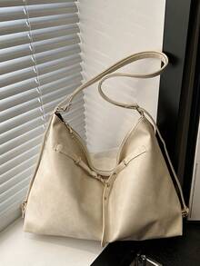 2026 New Casual Commuter Tote Bag For Women, Large Capacity One Shoulder Crossbody Bag, Retro Fashion Lightweight Backpack - White - View 1