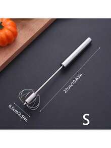 1pc Baking-Specific Semi-Automatic Egg Beater Stainless Steel Hand Push Mixer Egg Whisking/Cream Mixing Graduation Essential - Multicolor - View 16