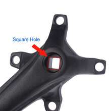 Juego de bielas de plato único para bicicleta, 104 BCD, 7-12 velocidades, juego de brazo de biela con orificio cuadrado, adecuado para accesorios de bicicleta - Negro - Ver 8