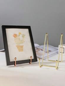盤子展示架 3/4.5 英吋金屬盤架 桌上照片支架 金色鐵製展示架，適用於展示照片、相框、書籍、裝飾盤與銘牌 - 彩色 - 查看 5