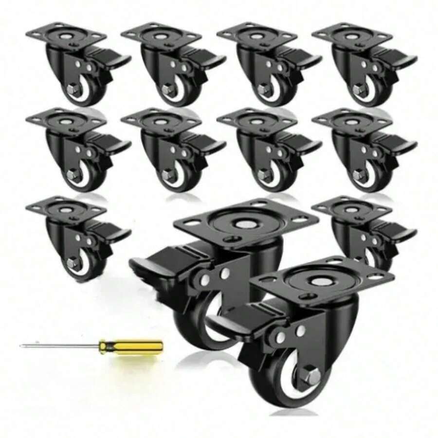 Ruedas Giratorias Hl-144 6.2cm Con Freno X12 Unid. - A - Ver 1