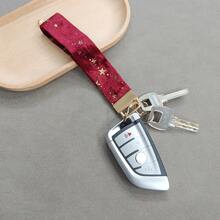 波西米亚风手工蕾丝刺绣花卉爱心钥匙扣挂绳，兼容 16/17 Pro Max及其他通用手机挂绳、腕带钥匙扣、印花爱心编织钥匙扣、女士汽车钥匙扣、女士包包挂件钥匙扣、高品质女士时尚钥匙扣通用钥匙扣 - 手腕繩 - 查看 10