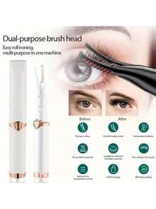 Elektryczna zalotka do rzęs – zasilanie przez USB, 3 ustawienia temperatury, szybkie nagrzewanie wstępne w 10 sekund, długotrwałe podkręcenie, bateria litowo-polimerowa, ergonomiczny uchwyt – przenośne narzędzie do makijażu, odpowiednie do użytku domowego i w podróży, gadżet do makijażu dla kobiet, modny design, wytrzymały materiał, pojemność baterii 100 mAh - Wielokolorowe - Zobacz 12