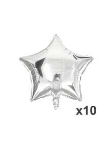 5/10个香槟金星形气球，浅金色和银色星形铝箔气球，18英寸大号金色氦气球，适合生日、婴儿派对、周年纪念、婚礼派对装饰 - 彩色 - 查看 13