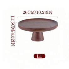 1 đĩa đựng trái cây bằng thép không gỉ sang trọng, đế đựng bánh thanh lịch, khay đựng bằng gỗ keo cho bàn cà phê phòng khách, đĩa đựng trái cây tiệc tùng, thích hợp cho Giáng sinh/Halloween - màu nâu - Xem 20