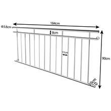 Balustrady balkonowe ze stali nierdzewnej francuskiej, balustrady tarasowe, balustrady, kraty balkonowe do użytku zewnętrznego, kraty okienne - 184*90 cm - Zobacz 2