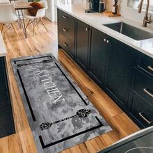 1入廚房地墊進門踏墊,四季通用柔軟的水晶絨,可水洗且防滑 - 灰色 - 查看 12