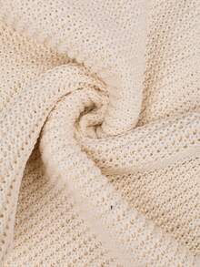 Yuwenier Sexy Elegant Knit Deep V-Neck Backless Hollow Out Fitted Maxi Dress Beach Outfit For Women, Summer - Apricot - View 8