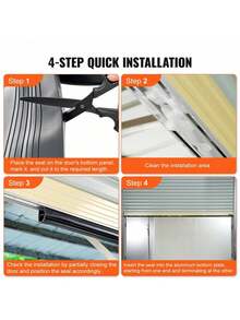 Garage Door Seals Bottom Rubber  U Shape +O Ring Garage Door Weather Stripping  Universal Weatherproof Threshold Buffering Sealing Rubber   5 16 Inch T-Ends And 3 3 4 Inch Width (10 Ft  Black) - Một cỡ - Xem 5