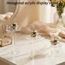 Soporte de exhibición de acrílico, adecuado para figuras, cosméticos - Estante de exhibición de escritorio resistente y compacto, aplicable para decoraciones, colecciones, exhibición de mercado, diseñado especialmente para la exhibición de figuras - transparente - Ver 3