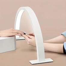 1pc LED Nail Lamp, Modern Crescent-Shaped Shaped Reading & Writing Desk Lamp, Beauty Nail Supplementary Light, USB Powered, 10-Level Dimming, 3 Light Color Modes, Suitable For Nail Art, Study, Living Room, Cabinet Decor, Thoughtful Mother's Day Gift - 彩色 - 查看 3