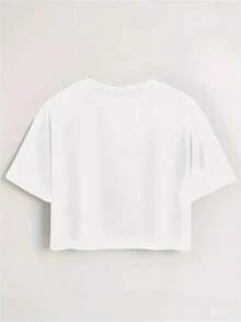 Backstreet Portrait Print Cropped T-Shirt,  Hot Outfit Summer Fashion Single Piece, The Perfect Holiday Gift For Birthday Parties - trắng - Xem 2