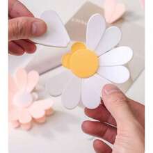6pcs Personalized Daisy Flower Petal Pattern Food Sealing Clips, 3D Magnetic Sealing Clips, Refrigerator Magnets - Multicolor - View 5