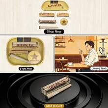 6-In-1 Portable Smoking Accessories Set, All-In-One Cigarette Rolling Kit! Includes 18cm X 14cm Metal Rolling Tray, 78mm + 110mm Double-Layer Rolling Papers, 110mm Printed Rolling Machine, Double-Layer Grinder, And Airtight Storage Tube. Available In Black, Pink, And Brown Colors. Combines Stylish Appearance And Practical Functionality, Great For Personal Use Or As A Gift. - Multicolor - View 4