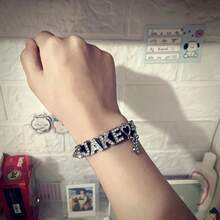 Bracelet EN/HYPEN, JAKE, NIKI, SUNGHOON Bracelet Essentiel pour Fan, Bracelet Nom de Groupe de Garçons Kpo/P, Lettre en Strass Blanc Y2K Cool Mignon, Décoration de Poupée, Décoration de Bâton Lumineux, Cadeau d'Anniversaire, Cadeau de Fête - Multicolore - Voir 10