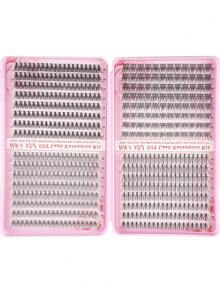 576/608/544pcs DIY False Eyelash Clusters, Eyelash Extension Clusters, Curly & Super Thick Individual Lash Clusters, Fine Lash Clusters 10D 20D Lash Clusters, DIY Eyelash Extension For Beginners Home Use, 0.07mm D Curl 8-16mm Mixed Natural Lash Extension, 30 Pairs Lash Clusters - C - View 5