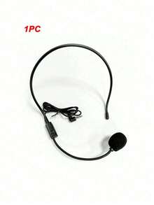 3.5mm Wired Headset Microphone, Black, Suitable For Teachers, Guides, Conferences, Amplifiers, Speakers, Office Presentations - Black - View 9