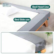 Rectangle Bed Gap Filler, Precisely Fills Mattress & Bed Frame Gaps, Prevents Phones & Small Items From Falling, High-Elastic Fit (No Shifting), Removable & Easy To Clean, Fits Various Bed Sizes, Bedroom Tidiness Essential - Grey - View 6