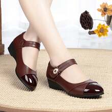 Women Platforms & Wedge Sandals - Burgundy - View 4