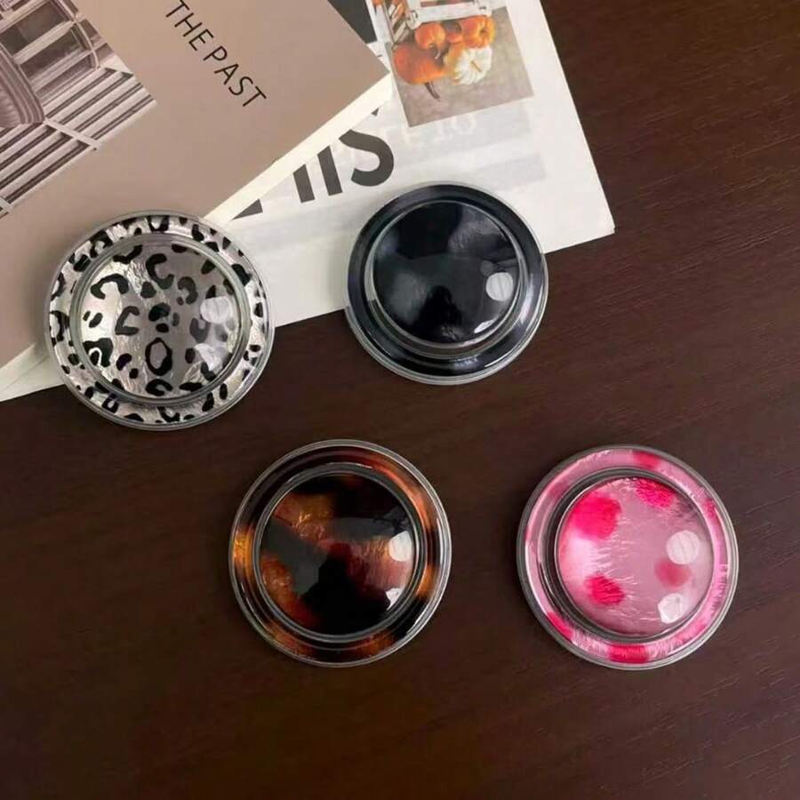 1 chiếc giá đỡ điện thoại từ tính Magsafe hình quả cầu pha lê in họa tiết da báo, có thể kéo dài và gập lại, kèm túi khí chắc chắn. - Nhiều màu - Xem 1