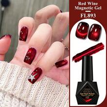 6瓶装 FOUR LILY 10ml 果冻月光磁性凝胶指甲油，红色、粉色、蓝色可卸 UV LED 猫眼美甲凝胶，适用于美甲和指甲护理 - 彩色 - 查看 4