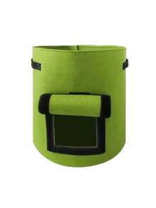 1pc Reusable Potato Grow Bag With Divider, For Growing Potatoes, With Harvest Window, Suitable For Planting Vegetables And Fruits, Available In Green And Black - Multicolor - View 10