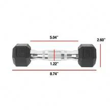 Set Of 2 Unique Rubber Hex Dumbbells, Lightweight Portable Fitness Equipment For Home Gym And Arm Workout - 3 Lb - View 5