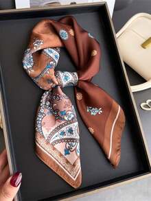 1条佩斯利花纹波西米亚风头巾，可作沙滩时尚围脖或连衣裙使用 - 多色 - 查看 65