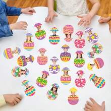 Easter Decorations 36 Pcs Easter Egg Cutouts With Photo Space For Easter Bulletin Board DIY Craft Spring Classroom Party Wall Decoration - Trứng Phục Sinh - Xem 2