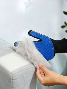 Pet Hair Remover Glove - Gentle Deshedding Brush For Cats & Dogs During Playtime | Massage Grooming Mitt To Reduce Shedding On Furniture | Easy Clean, Grooming Essential - Multicolor - View 8