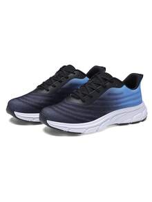 Giày chạy bộ nam dệt kim thoáng khí, giày thể thao thường ngày ngoài trời. - màu đen - Xem 5