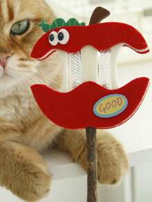 Mini Cat Toy Forest Apple Bell Chew Stick Pet Supplies Teaser Wand - Multicolor - View 2