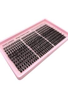 10-16mm Natural Curly Eyelash Clusters, DIY Eyelash Extension For Personal Use, Beauty Salons And Home Makeup - Daily Makeup, Lightweight Band, Beauty Enthusiasts Eyelash Clusters, Extend 300 Pieces C/D Curl Personal Eyelash Clusters, Natural Soft Eyelash DIY Extension, False Eyelashes - 黑色 - 查看 4