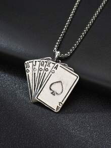 1件 时尚扑克牌吊坠项链 - 撲克牌 - 查看 2