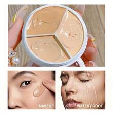 3pcs 3 Colors Concealer Palette With Brush | Waterproof, Long-Lasting Coverage Of Marks, Redness & Dark Circles | Beauty Makeup Tool, Concealer, Face Concealer, Concealer Full Coverage, Makeup Product, Concealer Makeup, Make Up, Korean-Style Concealer - Nhiều màu - Xem 4