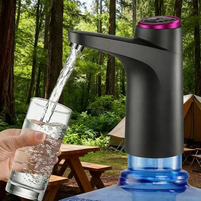 Bomba de agua eléctrica, bomba de agua potable, bomba de agua de botellas recargable por USB, bomba de agua automática, para botellas universales de 3 a 5 galones, dispensador de agua portátil para interior y exterior, oferta del