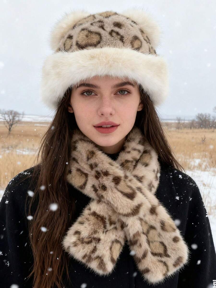 1顶或2顶男女通用纯色冬季防风保暖抓绒内衬渔夫帽，仿毛皮护耳渔夫帽，针织蒙古帽。适合日常外出、滑雪、骑行等场合。 - 彩色 - 查看 1