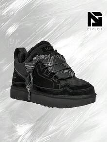 UGG Lowmel  (Women's)- Women's Cozy Indoor-Outdoor & Snow Day Wear Shoes With Cloud-Level Comfort, Low-Profile Casual Design For Autumn Winter-Mother's Day Gifts-Father's Day Gift– Snow Boots-1144032 BLK - 黑色 - 查看 3