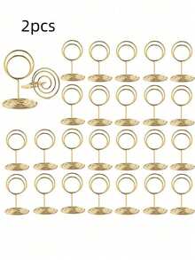 2/10/20pcs Tempat Kartu Mini Meja Warna Emas, Dekorasi untuk Pernikahan, Pesta, Ulang Tahun, Perayaan Hari Jadi - beraneka warna - View 13